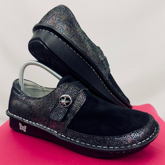 Algeria Brenna Moon Shadow Comfort Loafer Black Leather Upper US 10.5-11… - Picture 2 of 11